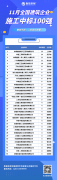11月全國(guó)建筑企業(yè)施工中標(biāo)100強(qiáng)！